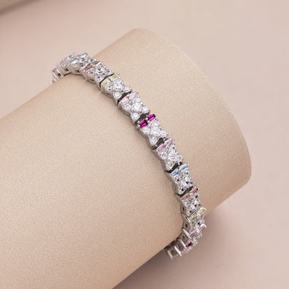 [Solara Jewelry]Unique Colorful Flower Shape Daily Bracelet