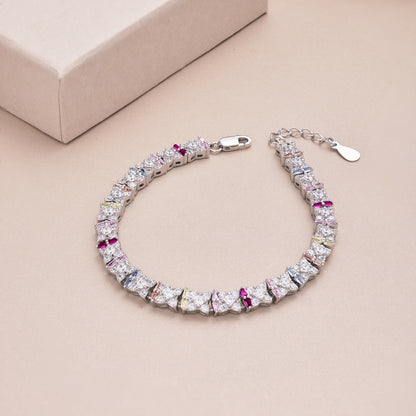 [Solara Jewelry]Unique Colorful Flower Shape Daily Bracelet