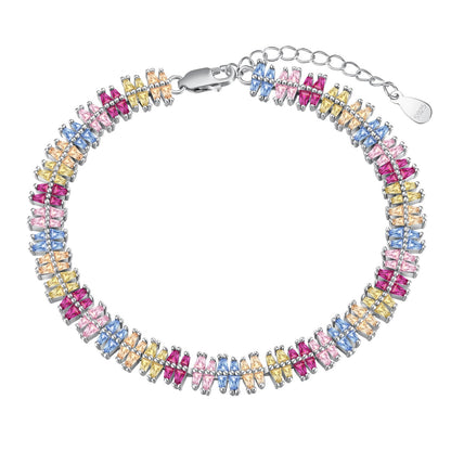 [Solara Jewelry]Sparkling Exquisite Multi Cut Party Bracelet