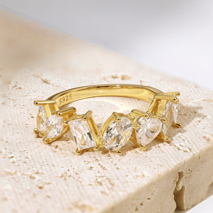 [Solara Jewelry]Delicate Multi Cut Ring