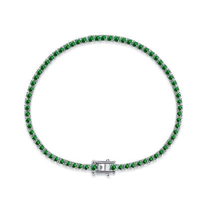 [Solara Jewelry]Dazzling Colorful Round Cut Daily Bracelet
