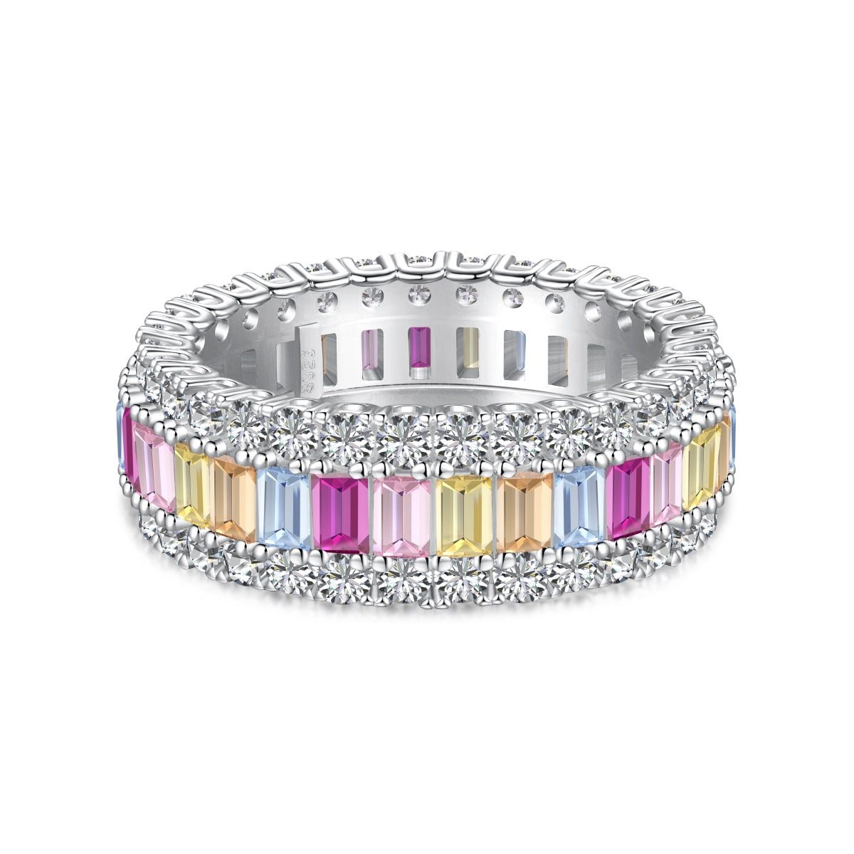[Solara Jewelry]Dainty Colorful Radiant Cut Daily Ring