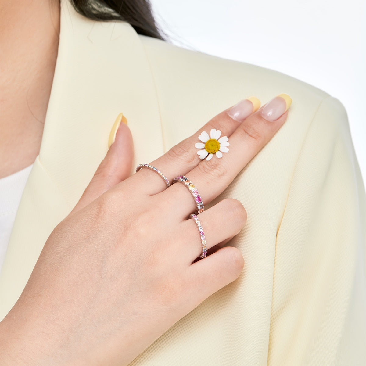[Solara Jewelry]Elegant Vivid Round Cut Daily Ring