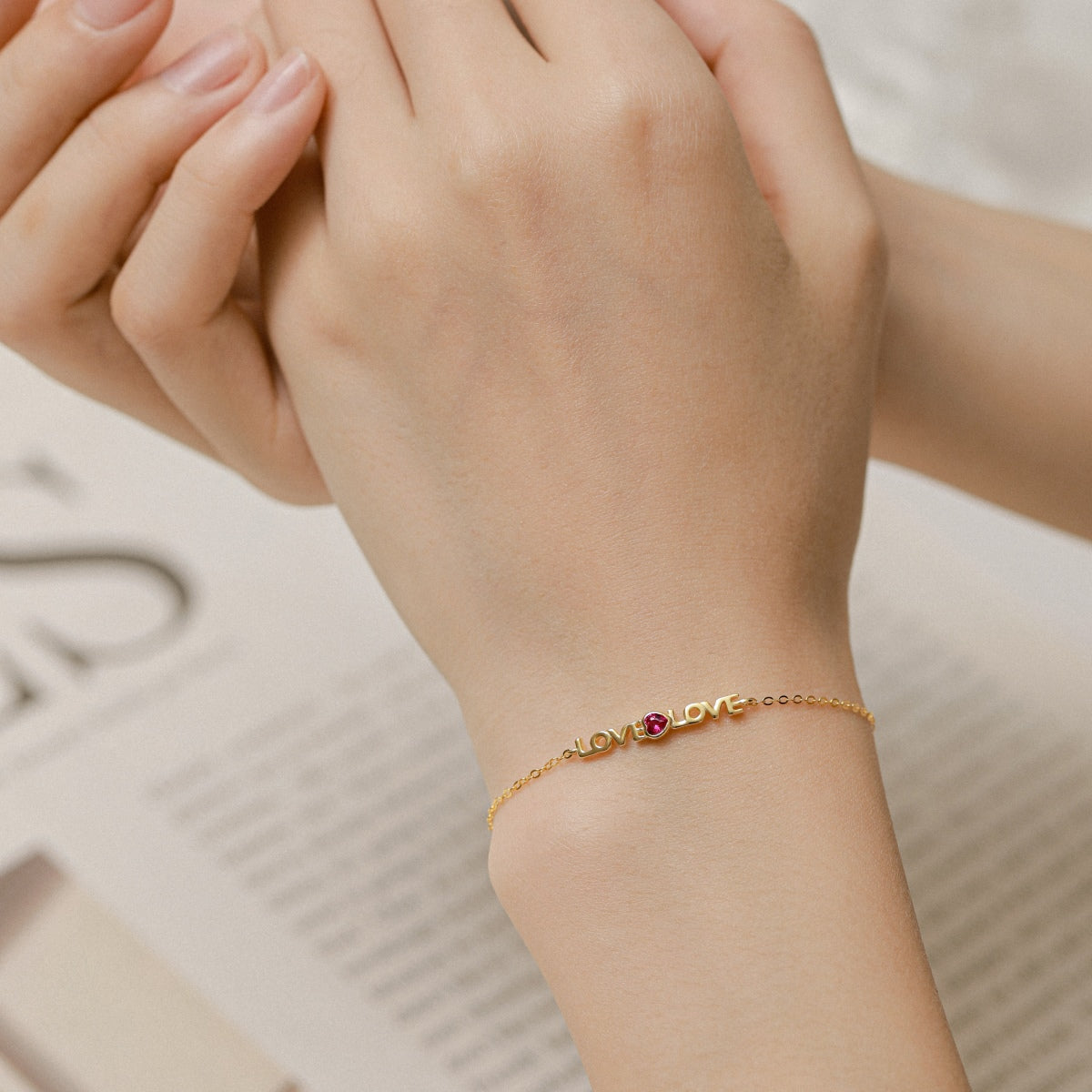 [Solara Jewelry]Romantic Heart Shape Lover Bracelet
