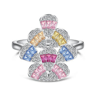[Solara Jewelry]Funkelnder farbiger Wassertropfen-Ring für den Alltag