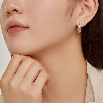 [Solara Jewelry]Dazzling Colorful Emerald Cut Daily Earrings
