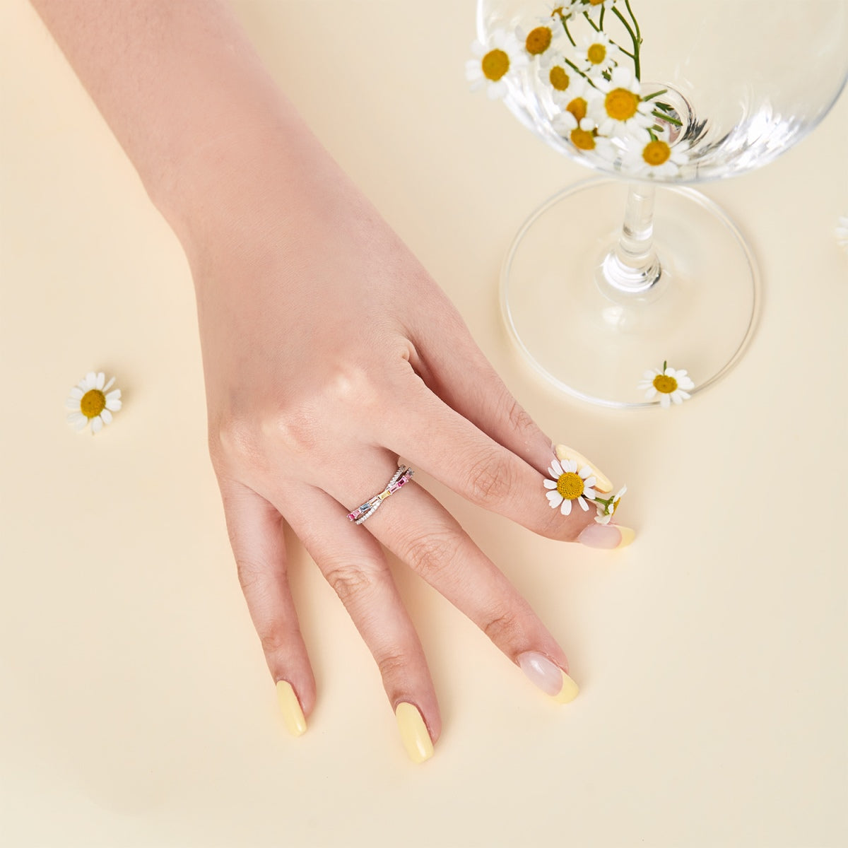 [Solara Jewelry]Energetic Elegant Radiant Cut Party Ring