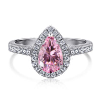 [Solara Jewelry]1.0 Carat Luxurious Resplendent Water Drop Shape Wedding Ring