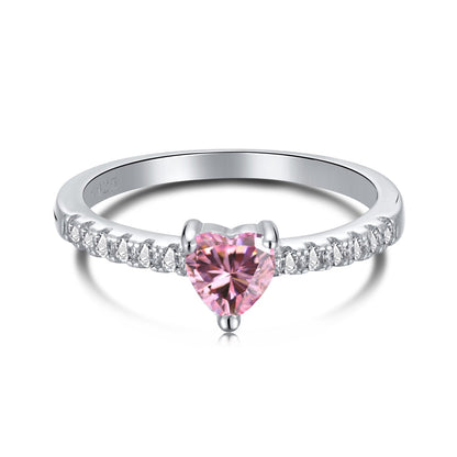 [Solara Jewelry]0.5 Carat CaratEternity Charming Heart Shape Lover Ring