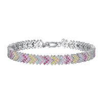 [Solara Jewelry]Ornate Sparkling Round Cut Party Bracelet