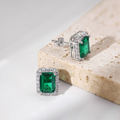 [Solara Jewelry]Luxurious Dainty Emerald Cut Banquet Earrings