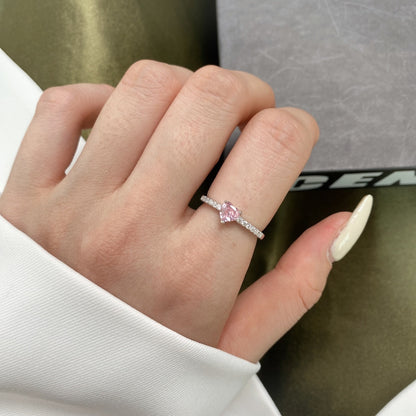 [Solara Jewelry]0.5 Carat CaratEternity Charming Heart Shape Lover Ring