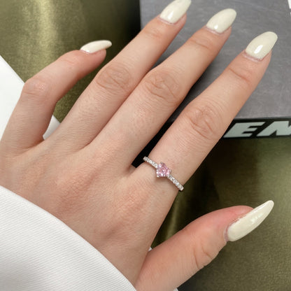 [Solara Jewelry]0.5 Carat CaratEternity Charming Heart Shape Lover Ring