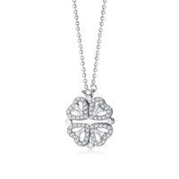 [Solara Jewelry]Ornate Heart Cut Flower Shape Necklace