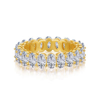 [Solara Jewelry]Ornate Oval Cut Tennis Ring
