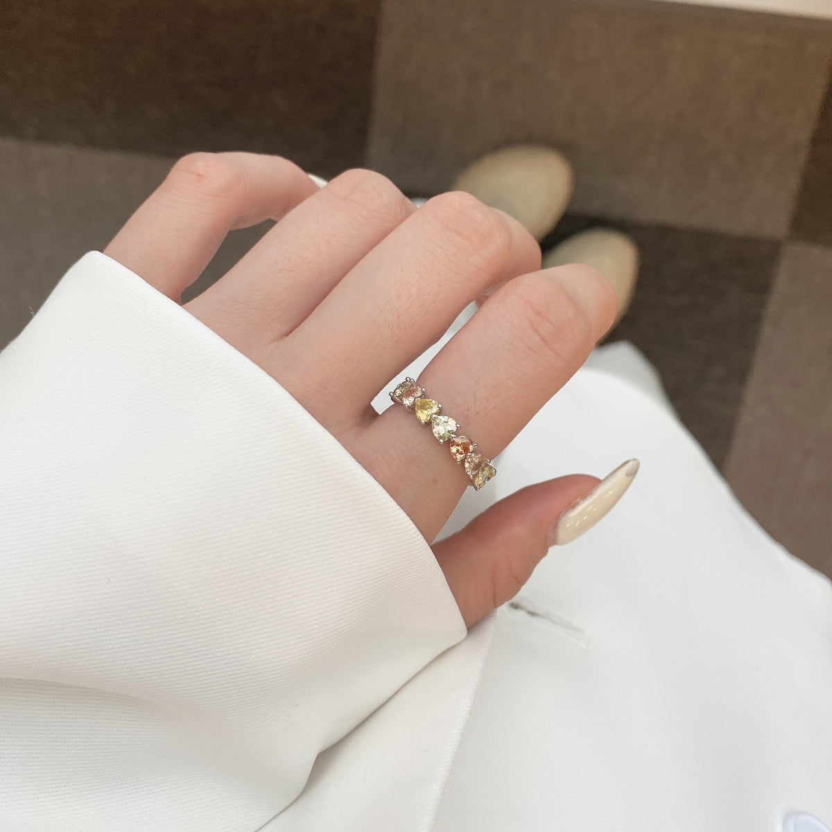 [Solara Jewelry]0.25 Carat Radiant Romance Heart Cut Lover Ring