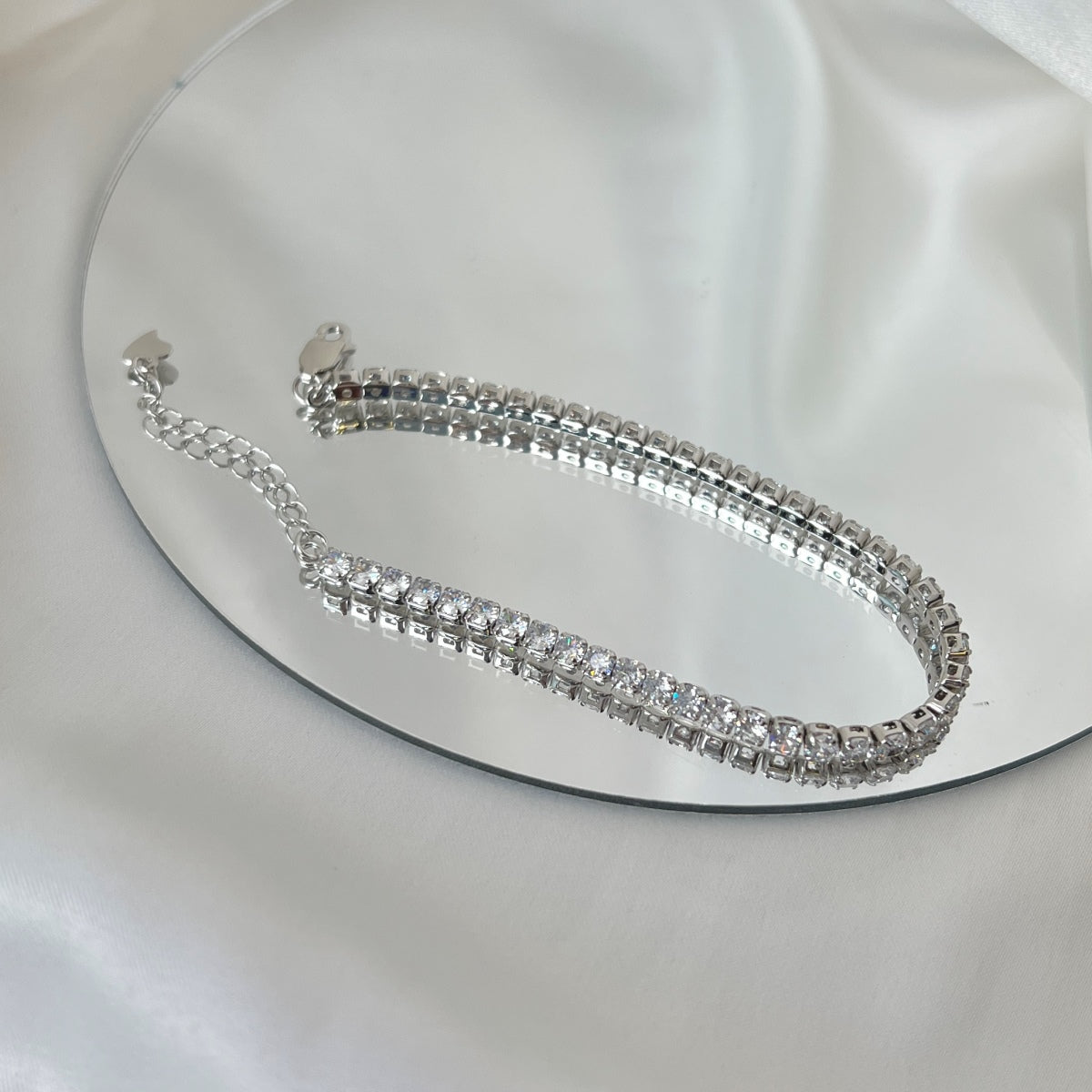 [Solara Jewelry]Sparkling Round Cut Daily Bracelet