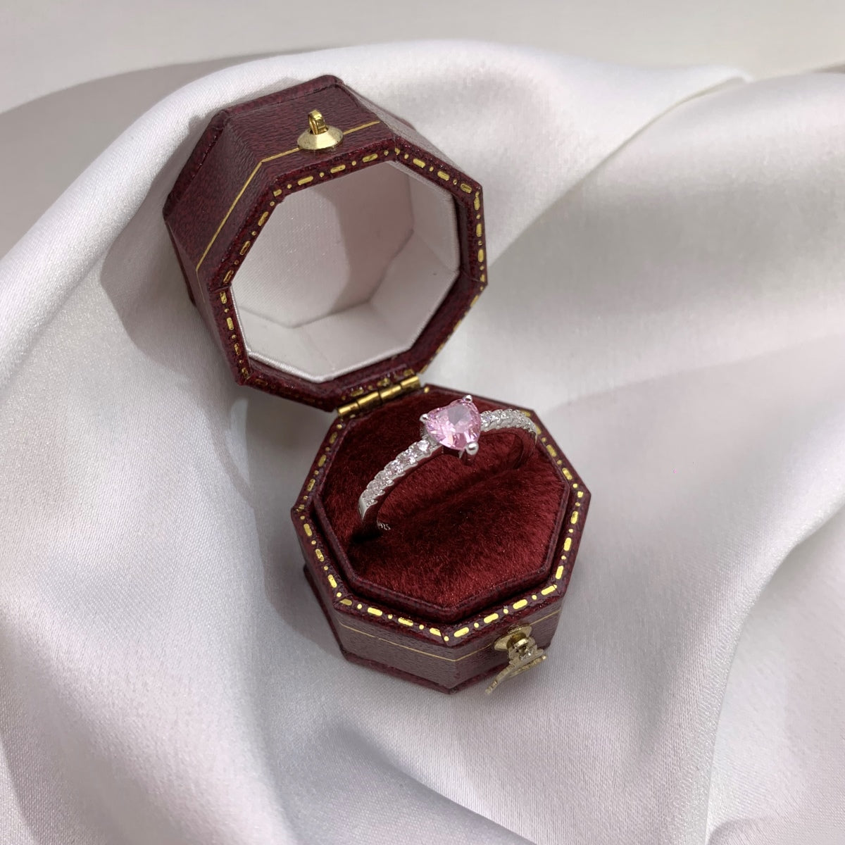 [Solara Jewelry]0.5 Carat CaratEternity Charming Heart Shape Lover Ring