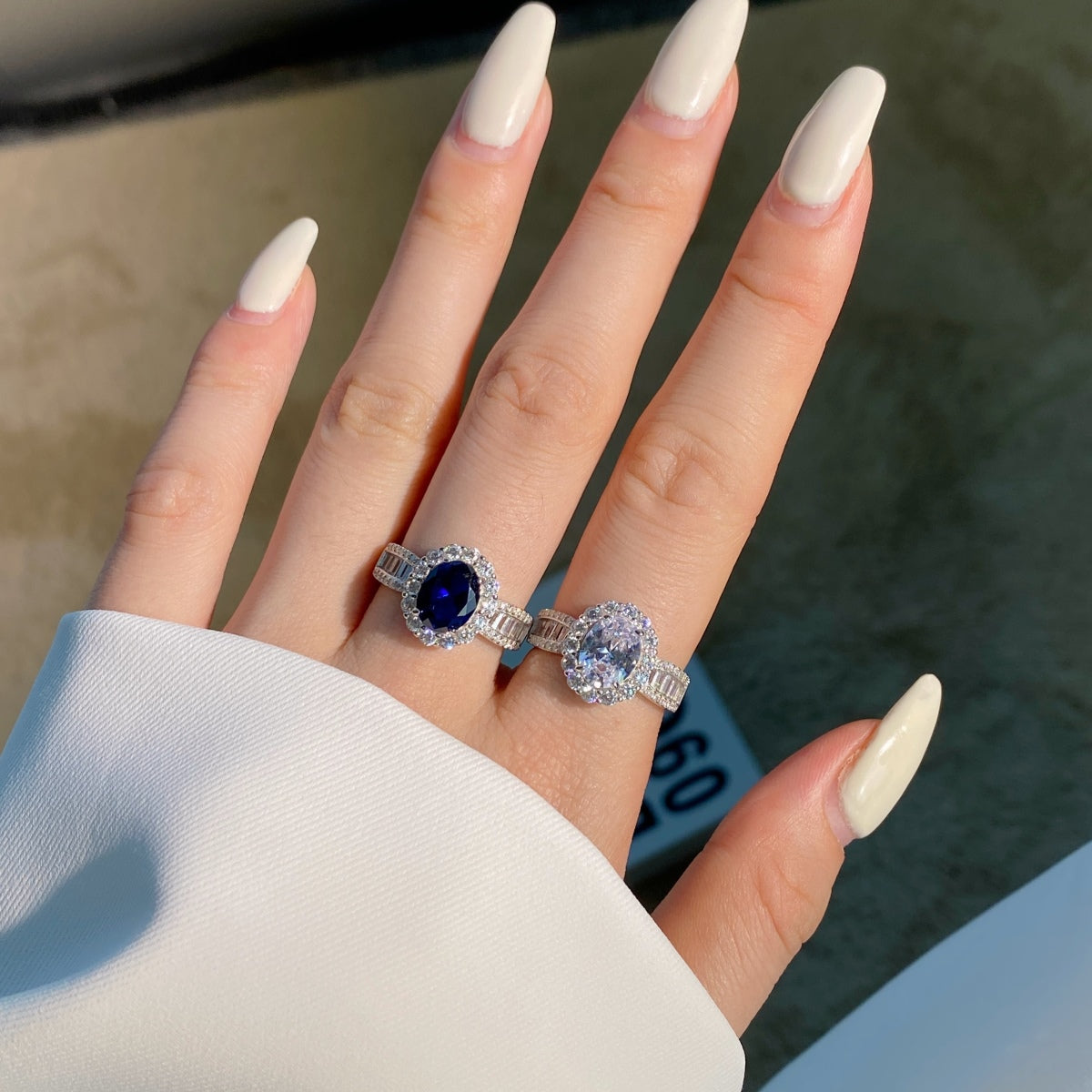 [Solara Jewelry]1.5 Carat Dazzling Charming Oval Cut Banquet Ring