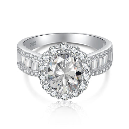 [Solara Jewelry]1.5 Carat Dazzling Charming Oval Cut Banquet Ring