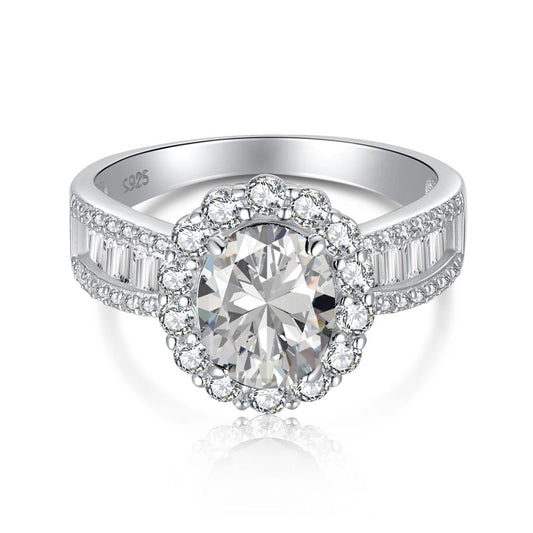 [Solara Jewelry]1.5 Carat Dazzling Charming Oval Cut Banquet Ring