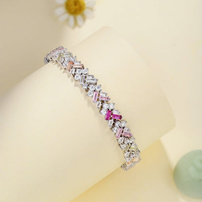 [Solara Jewelry]Dazzling Unique Multi Shape Daily Bracelet