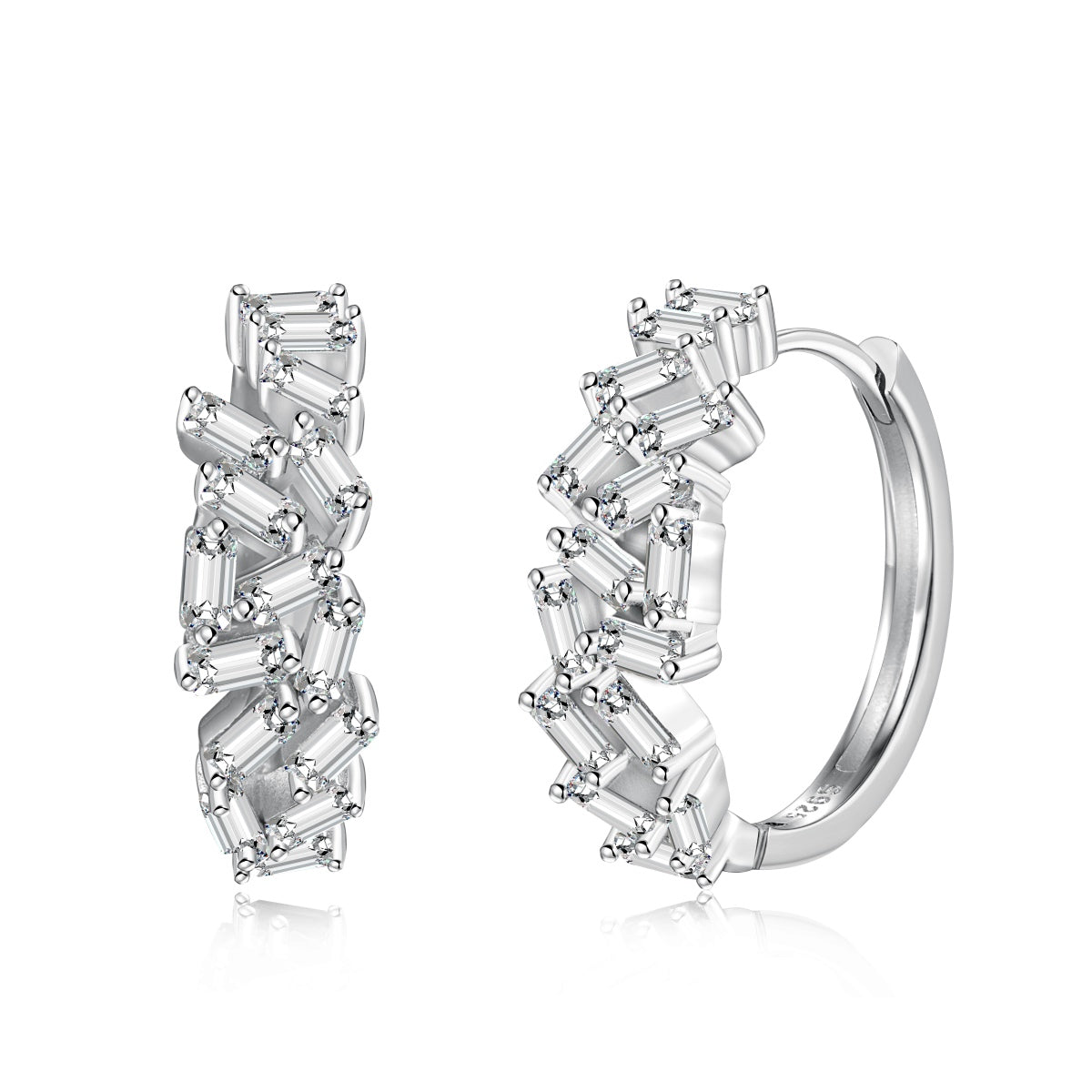 [Solara Jewelry]Dazzling Colorful Emerald Cut Daily Earrings