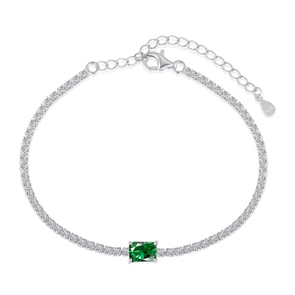 [Solara Jewelry]1.0 Carat Unique Emerald Cut Banquet Bracelet