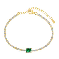 [Solara Jewelry]1.0 Carat Unique Emerald Cut Banquet Bracelet