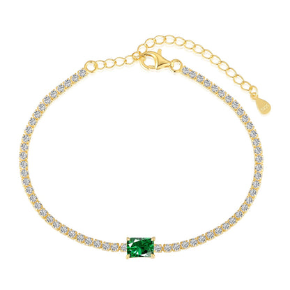 [Solara Jewelry]1.0 Carat Unique Emerald Cut Banquet Bracelet