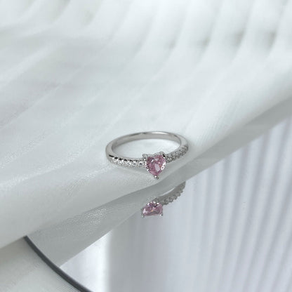 [Solara Jewelry]0.5 Carat CaratEternity Charming Heart Shape Lover Ring