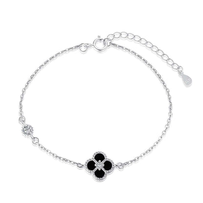 [Solara Jewelry]Delicate Four Leaf Clover Bracelet