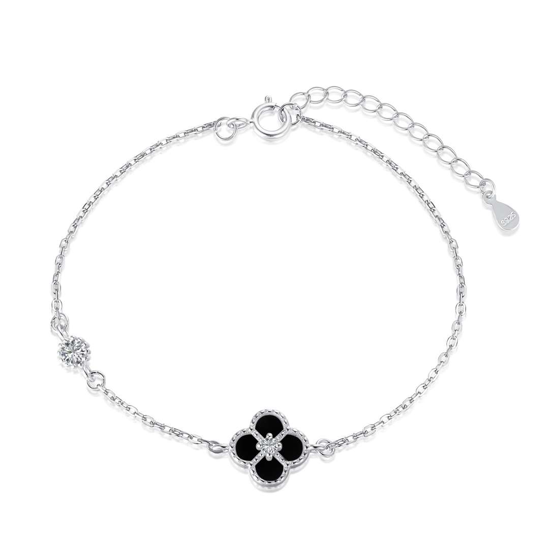 [Solara Jewelry]Delicate Four Leaf Clover Bracelet
