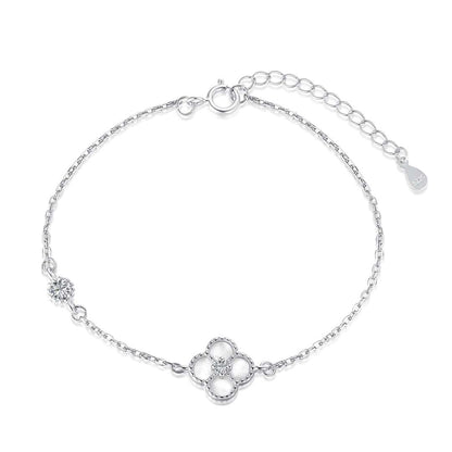 [Solara Jewelry]Delicate Four Leaf Clover Bracelet