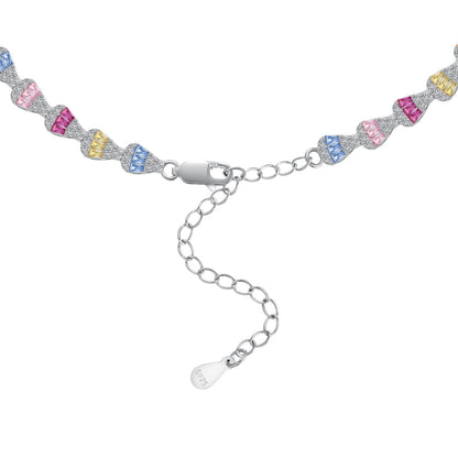 [Solara Jewelry]Radiant Colorful Rainbow Necklace
