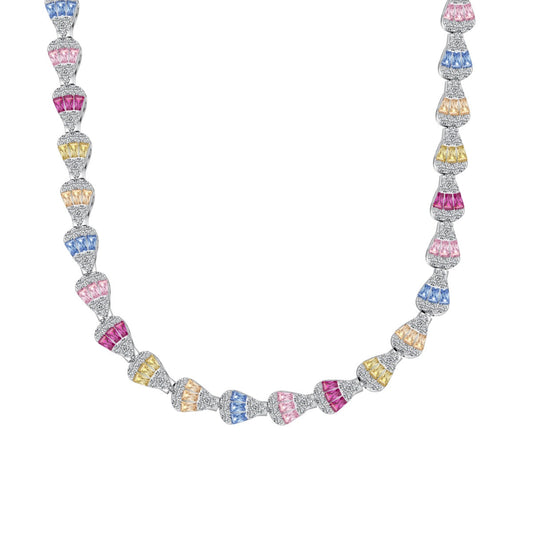 [Solara Jewelry]Radiant Colorful Rainbow Necklace