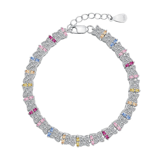 [Solara Jewelry]Unique Colorful Flower Shape Daily Bracelet
