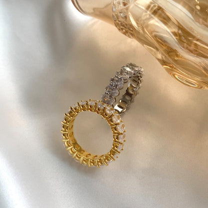 [Solara Jewelry]Ornate Oval Cut Tennis Ring