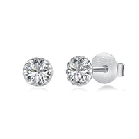[Solara Jewelry]Sparkling Colorful Round Shape Earrings