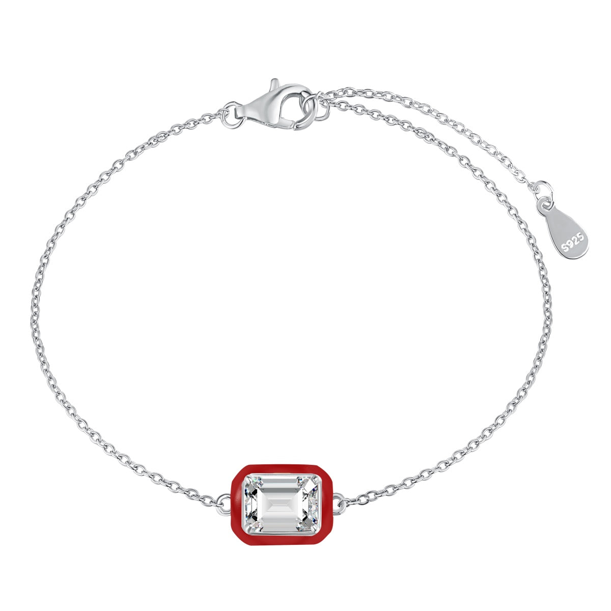 [Solara Jewelry]2.0 Carat Sparkling Colorful Emerald Cut Daily Bracelet