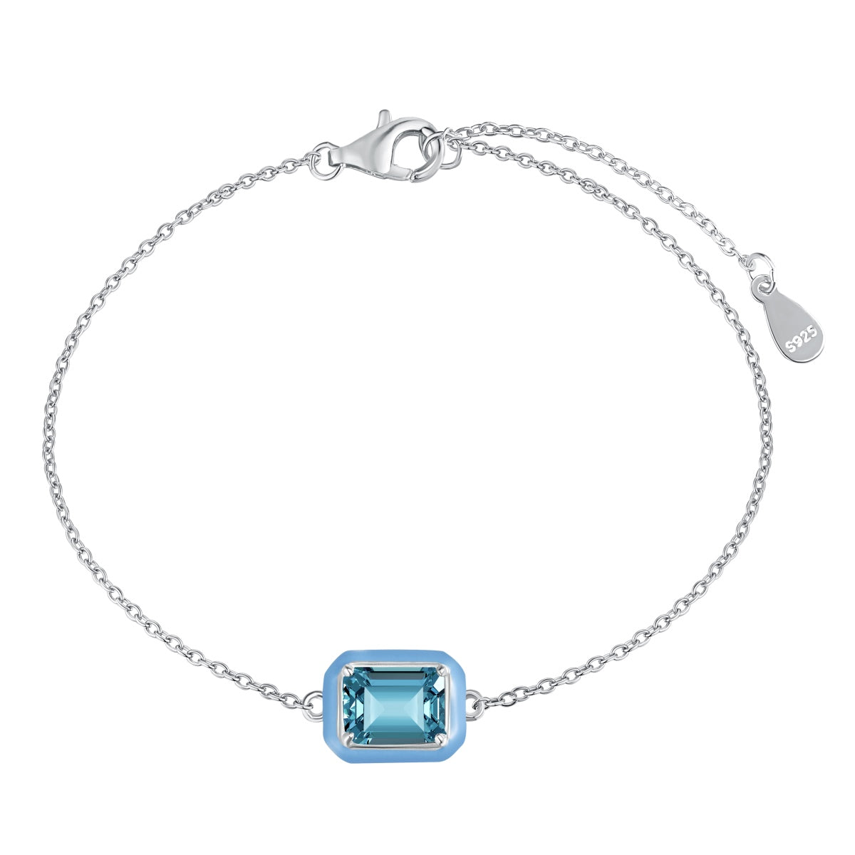 [Solara Jewelry]2.0 Carat Sparkling Colorful Emerald Cut Daily Bracelet