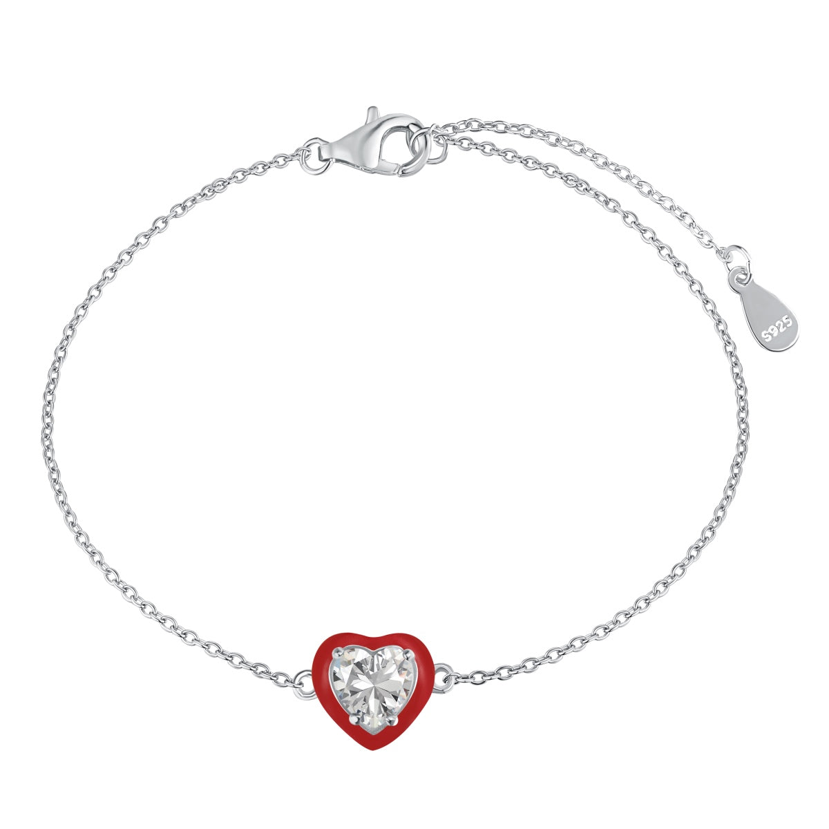[Solara Jewelry]Sparkling Romantic Heart Shape Lover Bracelet