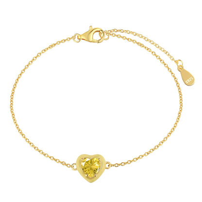 [Solara Jewelry]Sparkling Romantic Heart Shape Lover Bracelet