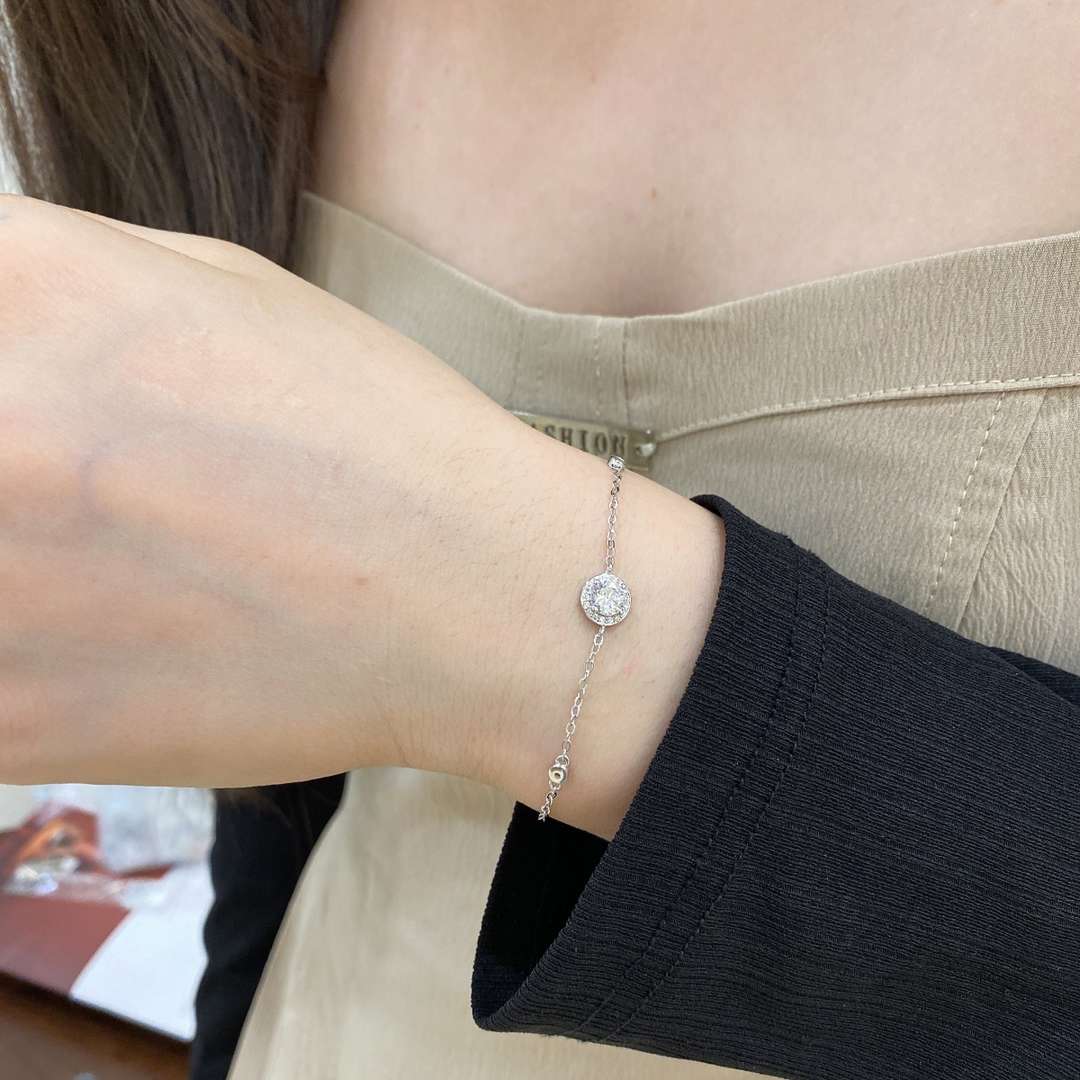 [Solara Jewelry]Dazzling Round Cut Shape Bracelet