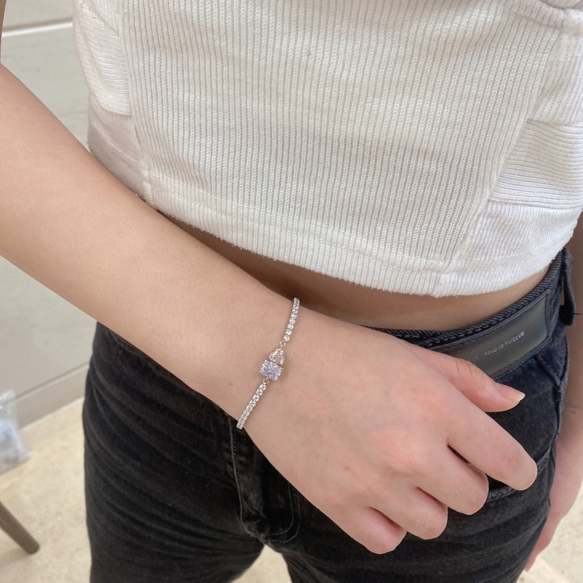 [Solara Jewelry]Dazzling Unique Multi Shape Lover Bracelet