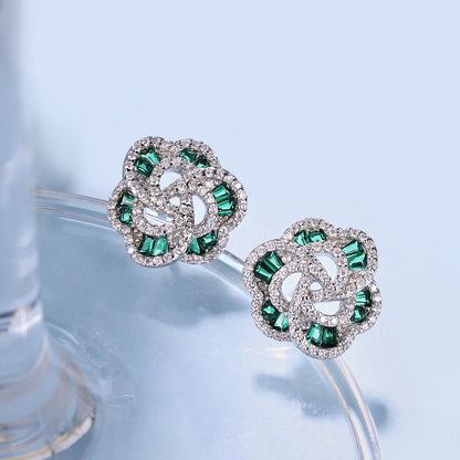 [Solara Jewelry]Exquisite Flower Shape Daily Earrings