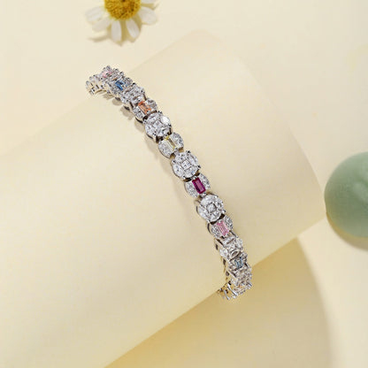 [Solara Jewelry]Dazzling Radiant Multi Cut Daily Bracelet