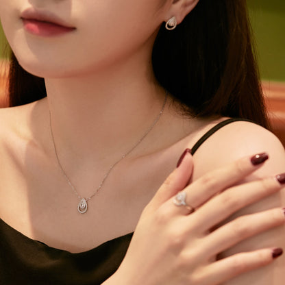 [Solara Jewelry]Sparkling Pear Cut Necklace