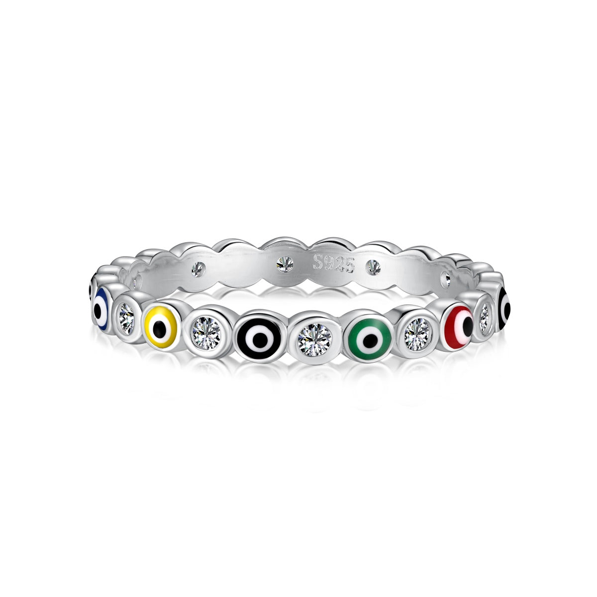 [Solara Jewelry]Sparkling Vibrant Round Shape Daily Ring