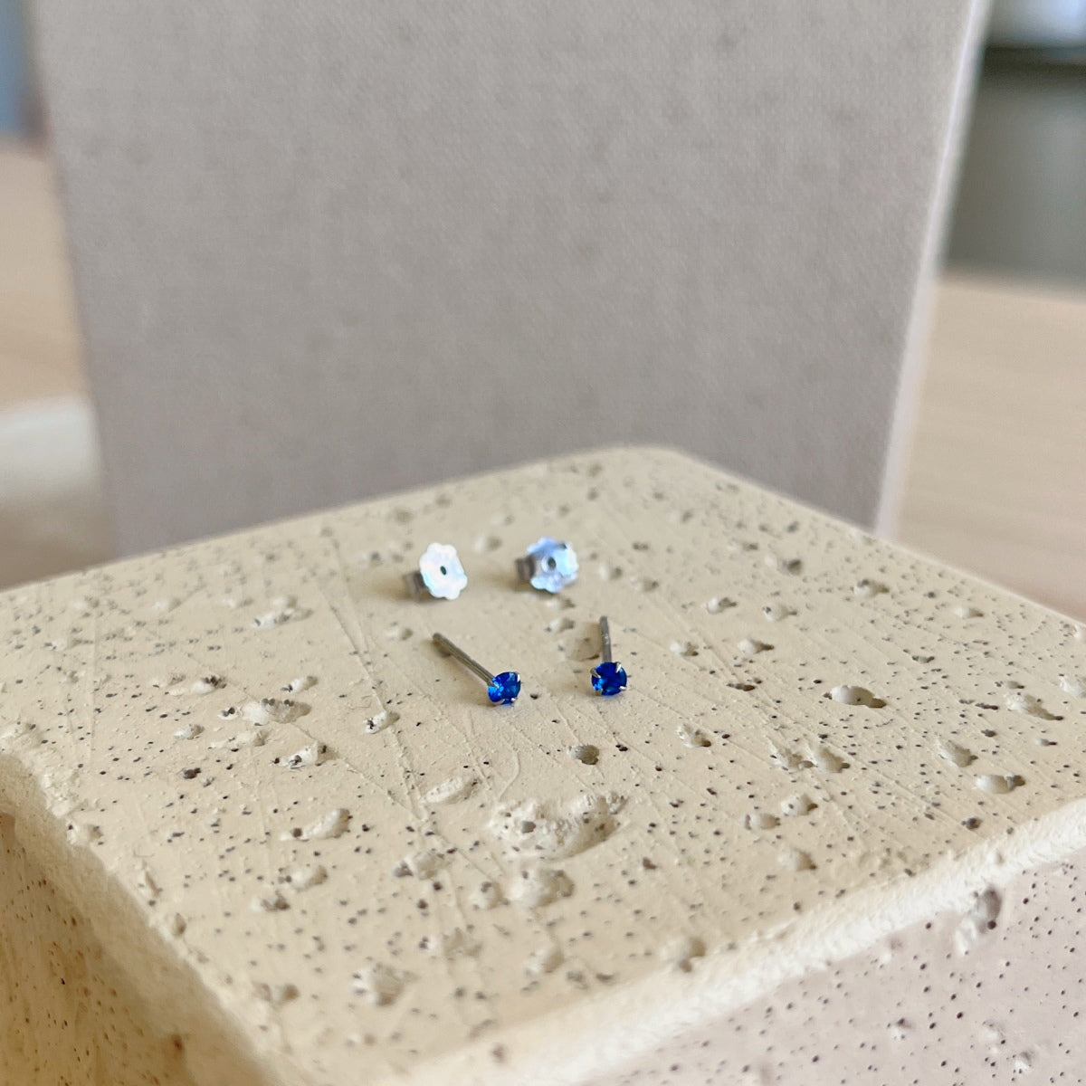 [Solara Jewelry]Delicate Solitaire Earrings